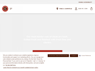 chipotle.com screenshot