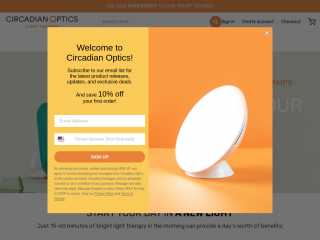 circadianoptics.com screenshot