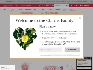 clarinsusa.com screenshot