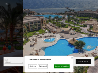 cleopatraluxuryhotels.com screenshot
