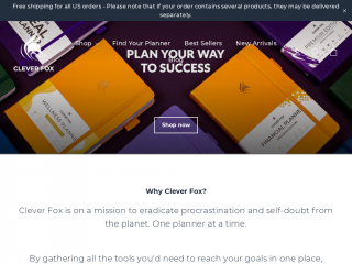 cleverfoxplanner.com screenshot