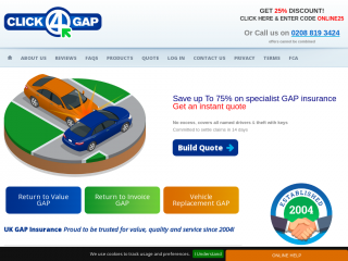 click4gap.co.uk screenshot