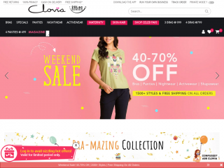 clovia.com screenshot