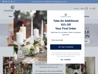 colonialcandle.com screenshot