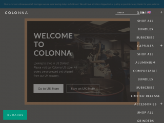 colonnacoffee.com screenshot