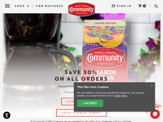 communitycoffee.com screenshot