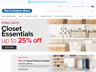 containerstore.com screenshot