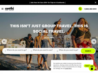 contiki.com screenshot