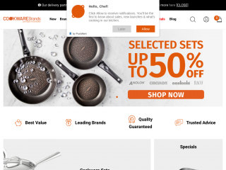 cookwarebrands.com.au screenshot