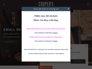 cooperscoffeeco.com screenshot