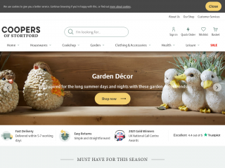 coopersofstortford.co.uk screenshot