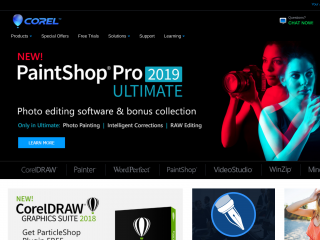 corel.com screenshot