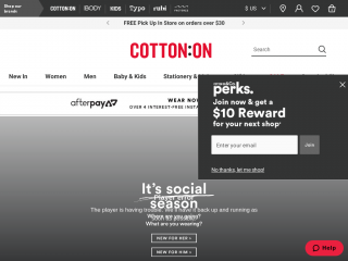 cottonon.com screenshot