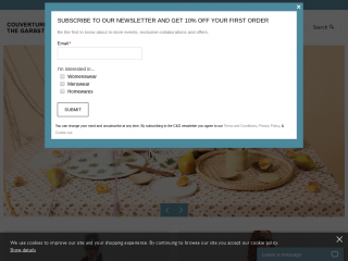 couvertureandthegarbstore.com screenshot