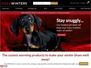 cozywinters.com screenshot