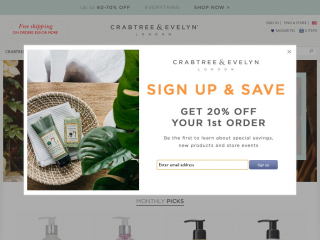 crabtree-evelyn.com screenshot