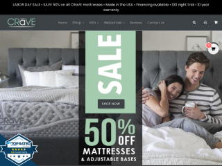 cravemattress.com screenshot