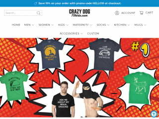 crazydogtshirts.com screenshot