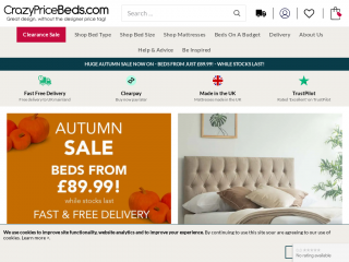 crazypricebeds.com screenshot