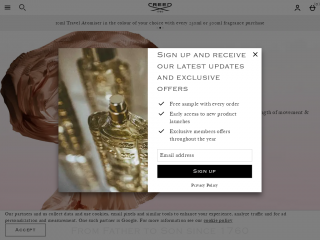 creedfragrance.com screenshot