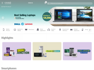 croma.com screenshot