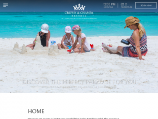 crownandchamparesorts.com screenshot