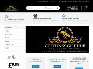 cufflinksgifthub.co.uk screenshot