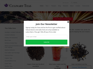 culinaryteas.com screenshot