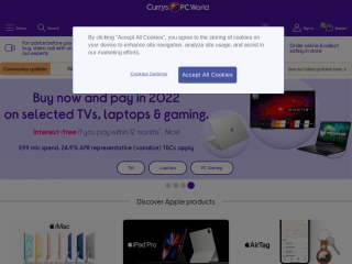 currys.co.uk screenshot