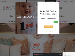 customsnappies.com screenshot