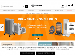 daewooelectricals.com screenshot
