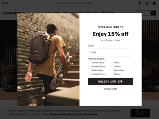 dakine.com screenshot