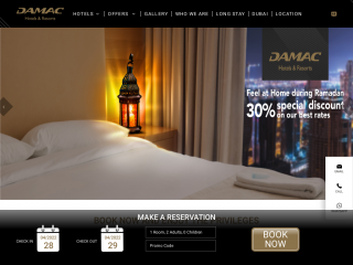 damachotelsandresorts.com screenshot