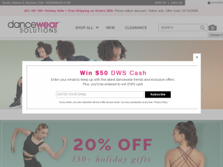 dancewearsolutions.com screenshot