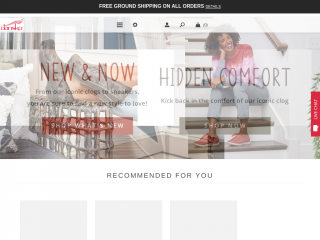 dansko.com screenshot