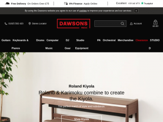 dawsons.co.uk screenshot