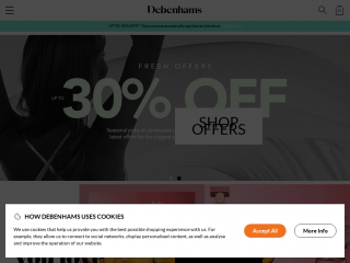 debenhams.com screenshot