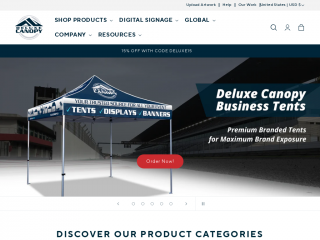 deluxecanopy.com screenshot