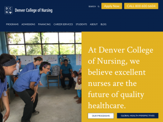 denvercollegeofnursing.edu screenshot