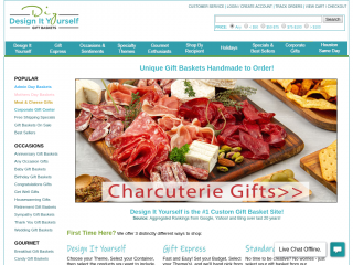 designityourselfgiftbaskets.com screenshot