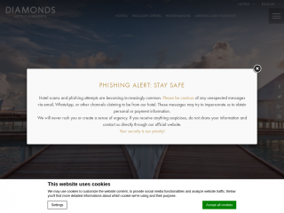 diamondsresorts.com screenshot