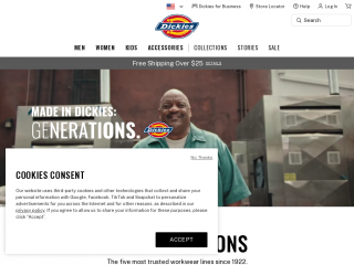 dickies.com screenshot