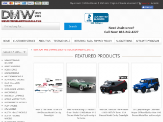 diecastmodelswholesale.com screenshot