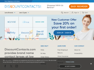 discountcontacts.com screenshot