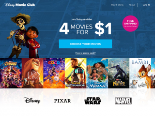 disneymovieclub.go.com screenshot