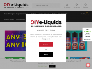 diyeliquids.co.uk screenshot