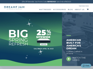 dreamfoambedding.com screenshot