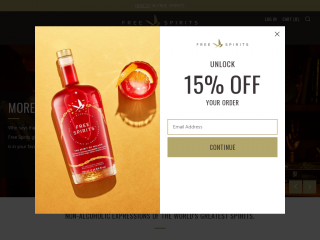 drinkfreespirits.com screenshot