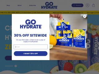 drinkgohydrate.com screenshot