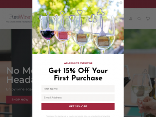 drinkpurewine.com screenshot